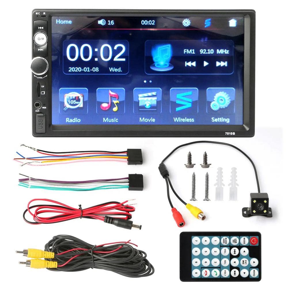 phyfalip 7 in. Universal Wireless Car MP5 1080P Video Player