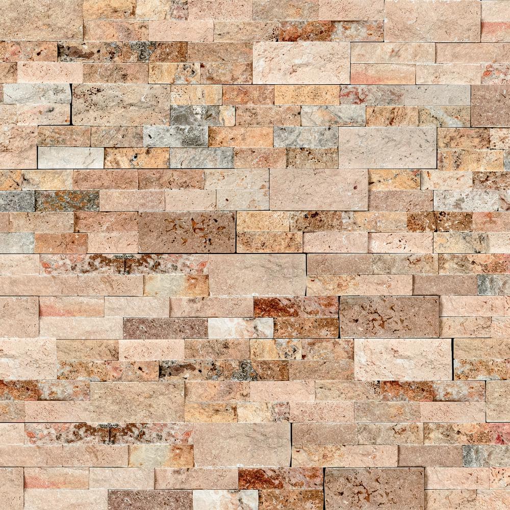 MSI Picasso Ledger Panel 6 in. x 24 in. Natural Travertine Wall Tile (10 Cases, 60 sq. ft. per Pallet)