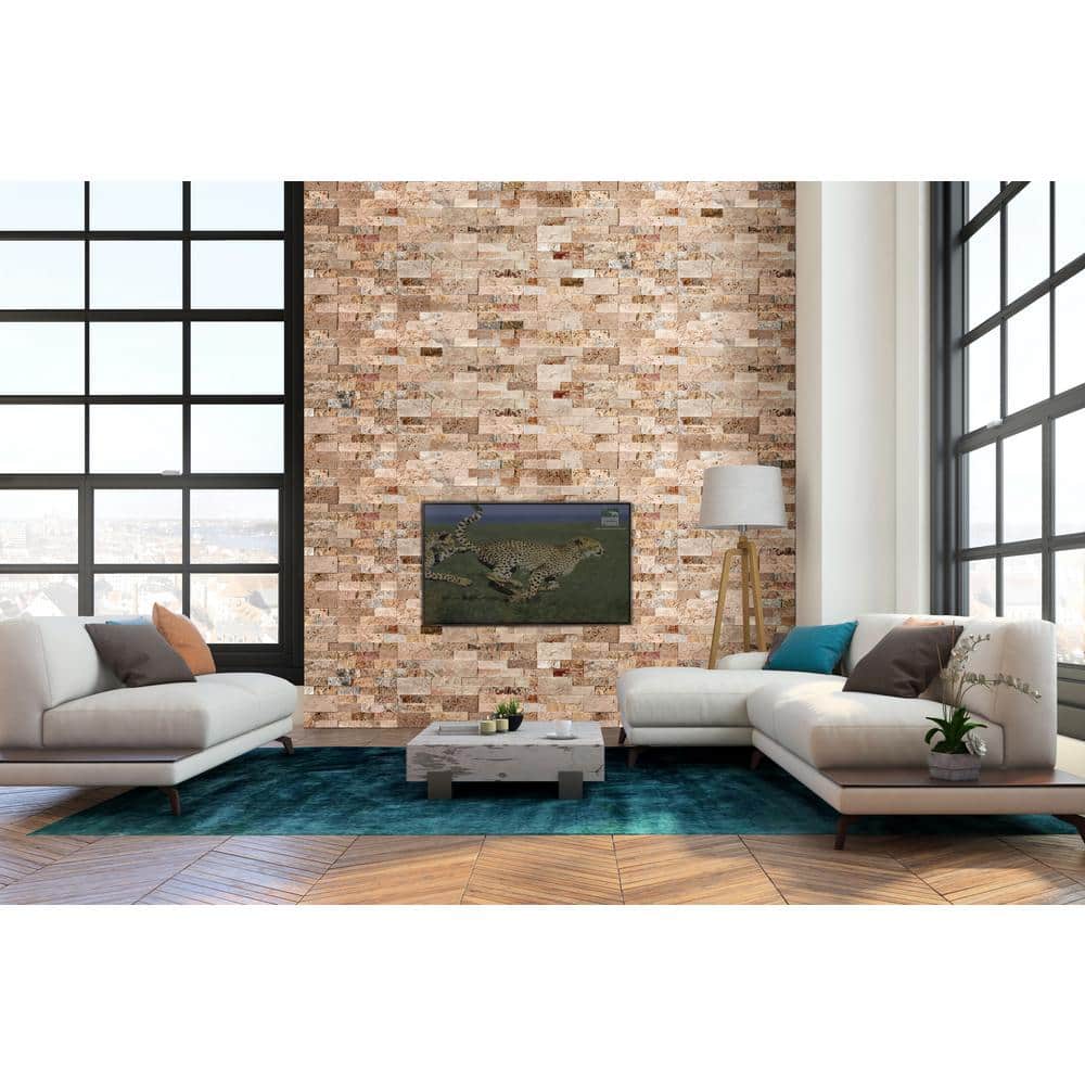 MSI Picasso Ledger Panel 6 in. x 24 in. Natural Travertine Wall Tile (10 Cases, 60 sq. ft. per Pallet)