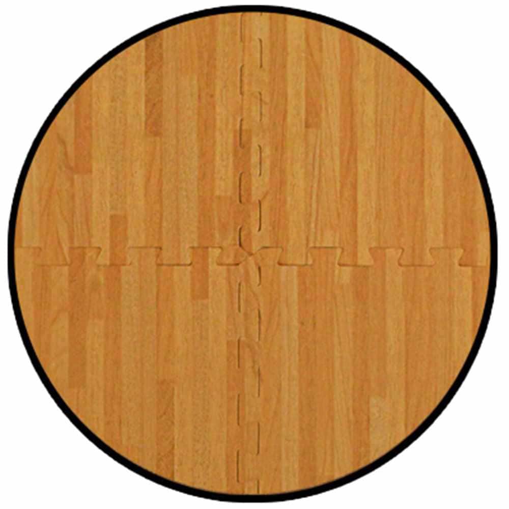 Achim Interlocking Foam Tiles, Pine Wood Look, 24 in. x 24 in., 4-Pack (16 sq. ft.)