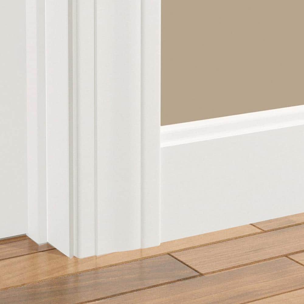 HOUSE OF FARA 11/16 in. D x 2-1/4 in. W x 84 in. L Primed Radiata Pine Wood PFJ Casing Moulding Casing Moulding