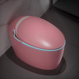 Pink Smart Bidet Toilet with Foot Sensor, LED Display & Warm Water