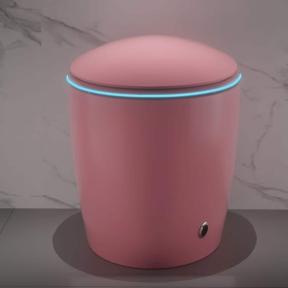 JimsMaison Elongated Bidet Toilet 1.28 GPF Pink with Automatic Features