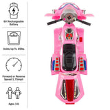 Lil Rider 3-Wheel Battery Powered Motorcycle Ride on Toy in Pink