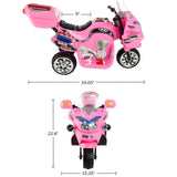 Lil Rider 3-Wheel Battery Powered Motorcycle Ride on Toy in Pink