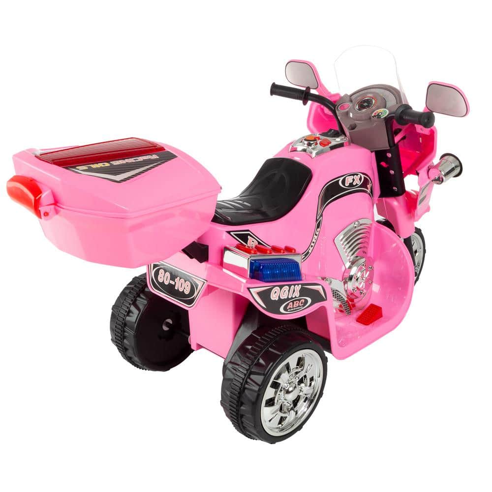 Lil Rider 3-Wheel Battery Powered Motorcycle Ride on Toy in Pink