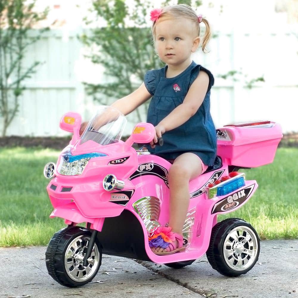 Lil Rider 3-Wheel Battery Powered Motorcycle Ride on Toy in Pink