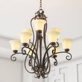 Maxim Lighting Fremont 9-Light Platinum Dusk Chandelier
