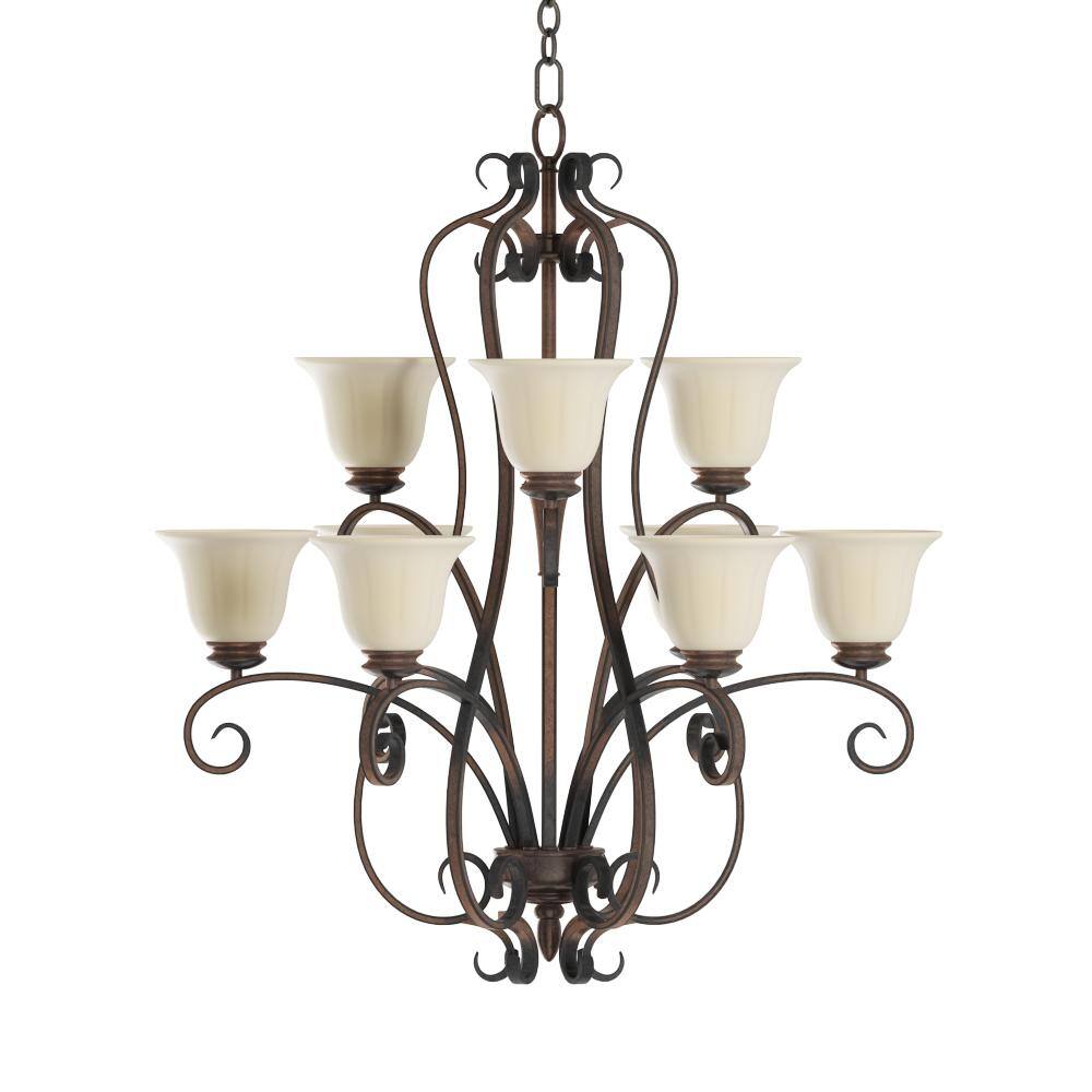 Maxim Lighting Fremont 9-Light Platinum Dusk Chandelier