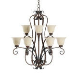 Maxim Lighting Fremont 9-Light Platinum Dusk Chandelier
