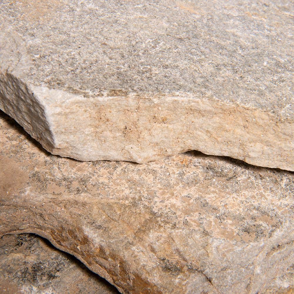 Southwest Boulder & Stone 16 in. x 12 in. x 2 in. 120 sq. ft. Platinum Gold Natural Flagstone for Landscape, Gardens and Pathways
