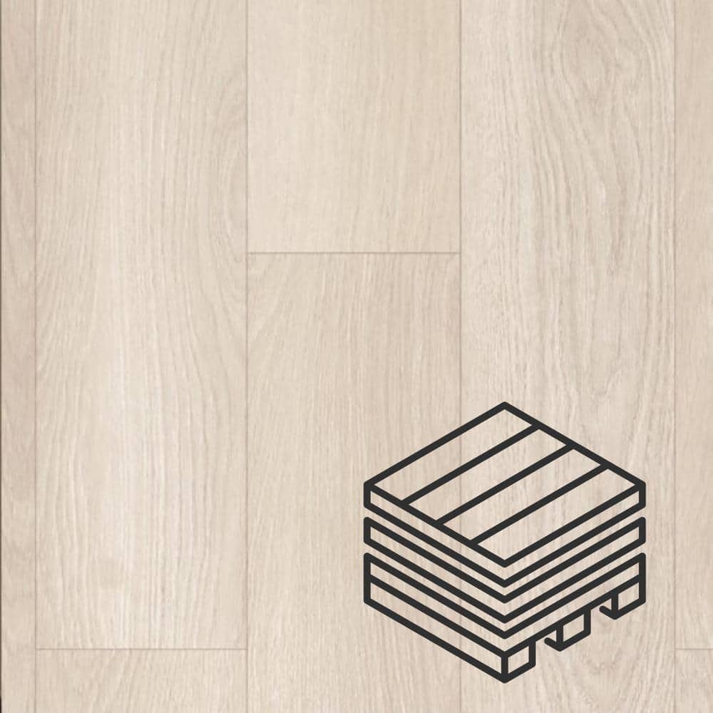 Dekorman Proteco+ Platinum White Oak EIR 12mm T x 6.41" W Uniclic HDF AC4 Waterproof Laminate Wood Flooring (848 sq. ft./pallet)