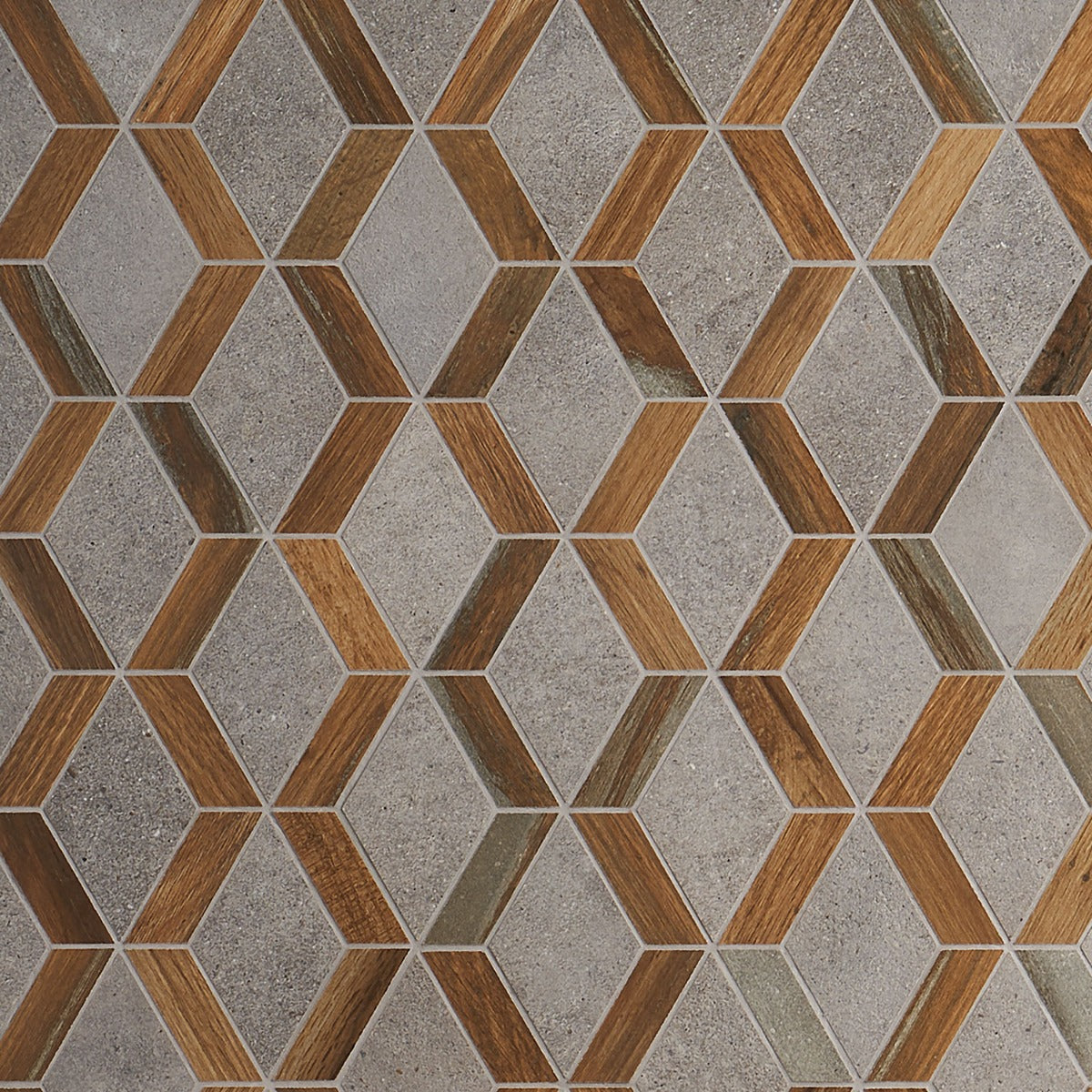 Eternal Oak Brown Diamond Matte Porcelain Mosaic Tile - Lux Tile