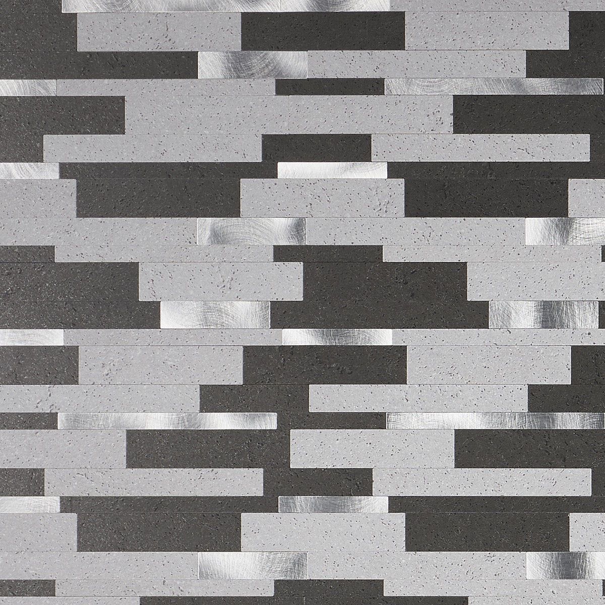 Bond Tile Easy Luxe Metalway Gray 11.81 in. x 11.81 in. SPC Peel and Stick Tile (0.96 Sq. Ft. / Sheet)