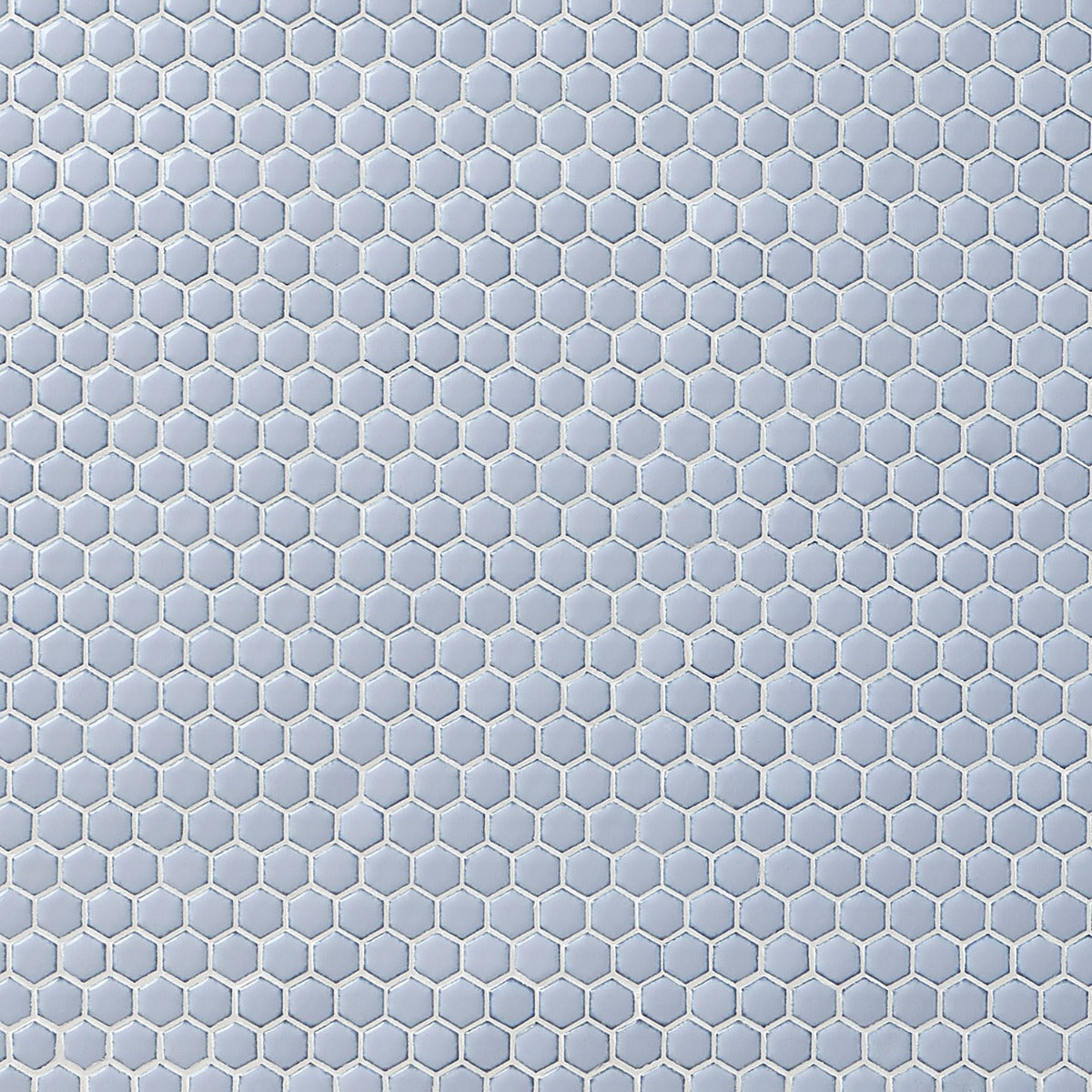 Eden Cloudy Sky Blue Hexagon Polished Porcelain Mosaic Tile