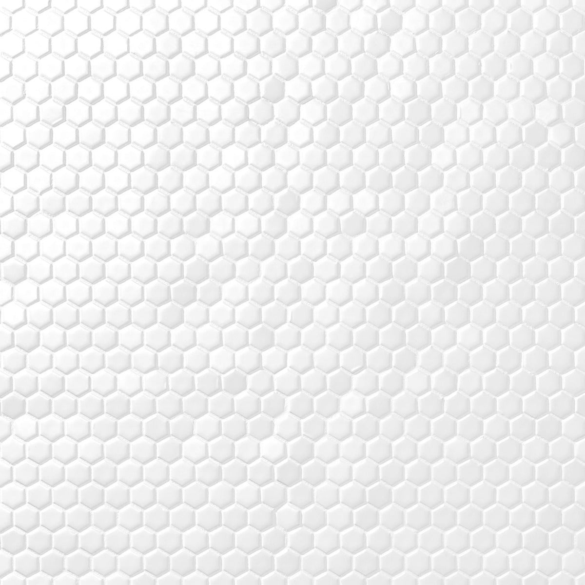 Eden White 1" Hexagon Polished Porcelain Mosaic Tile