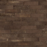 Brick Rustico Nero Brown Matte Porcelain Subway Tile 3x12