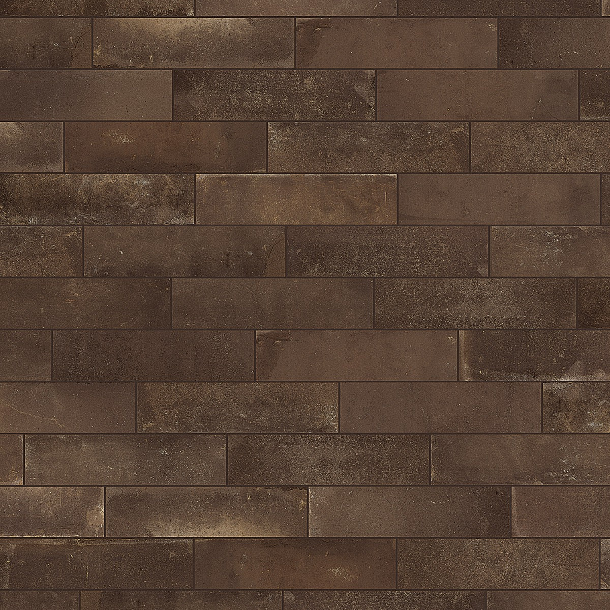 Brick Rustico Nero Brown 3x12 Matte Porcelain Subway Tile