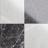 Fortunato Amani Gray and Nero Marquina Black 12x12 Polished Porcelain Checkerboard Tile