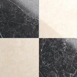 Fortunato Checkerboard Porcelain Tile - 12x12 Polished Marble Look
