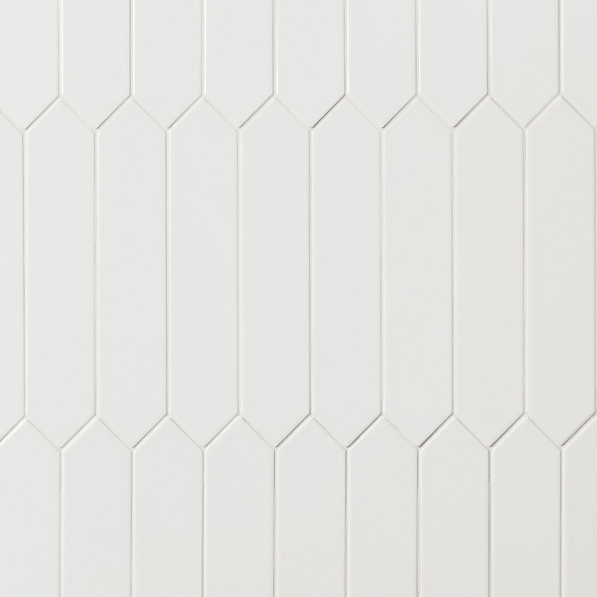 Kent White 3x12 Picket Polished Ceramic Wall Tile by Lux Tile