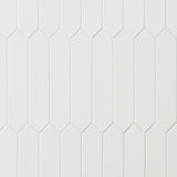 Kent White 3x12 Picket Polished Ceramic Wall Tile by Lux Tile