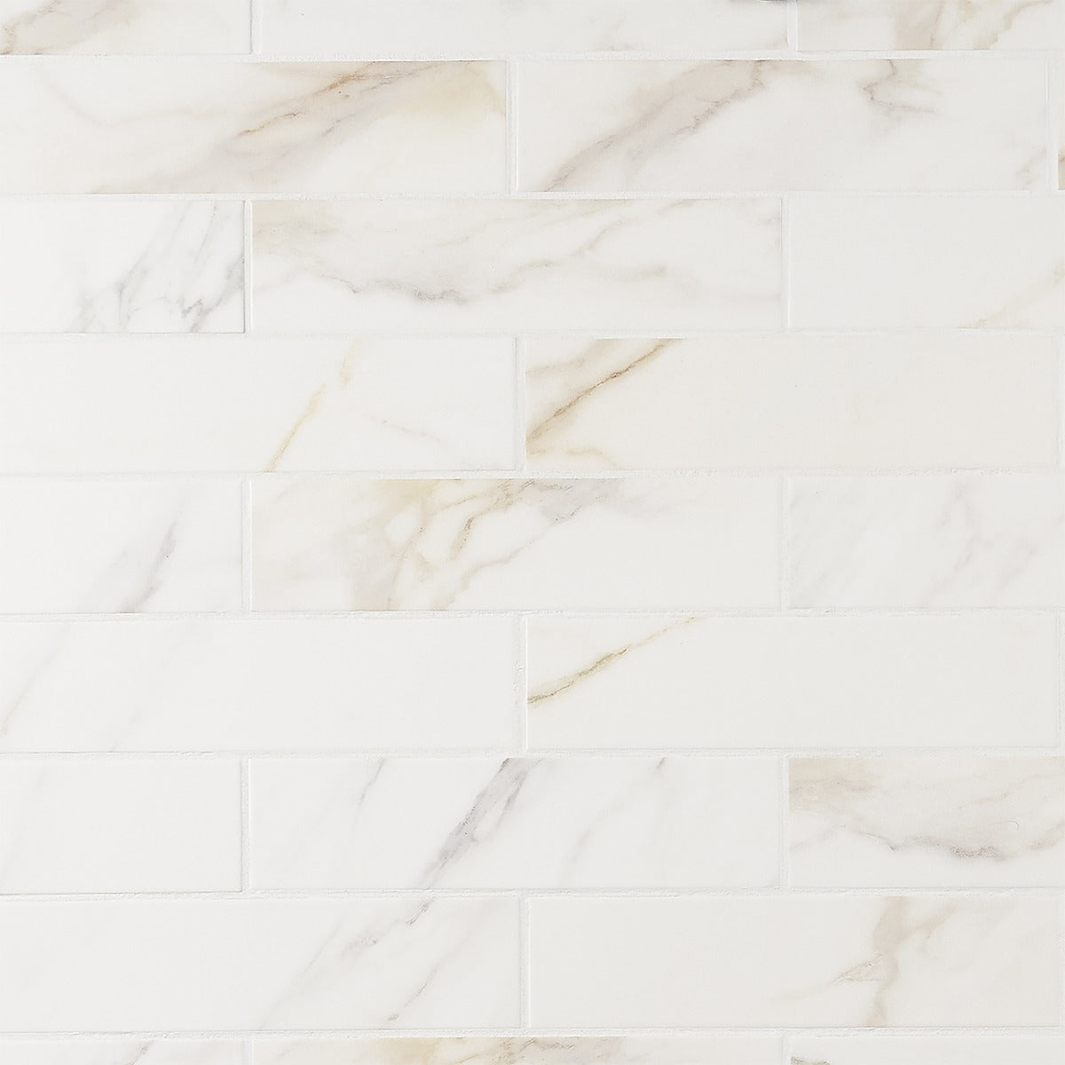 Amalfi Calacatta Matte Ceramic Subway Tile 3x12 - Lux Tile