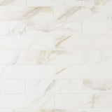 Amalfi Calacatta Matte Ceramic Subway Tile 3x12 - Lux Tile
