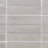 Stacy Garcia ArtBlock Grigio Gray 4x16 Glossy Porcelain Tile