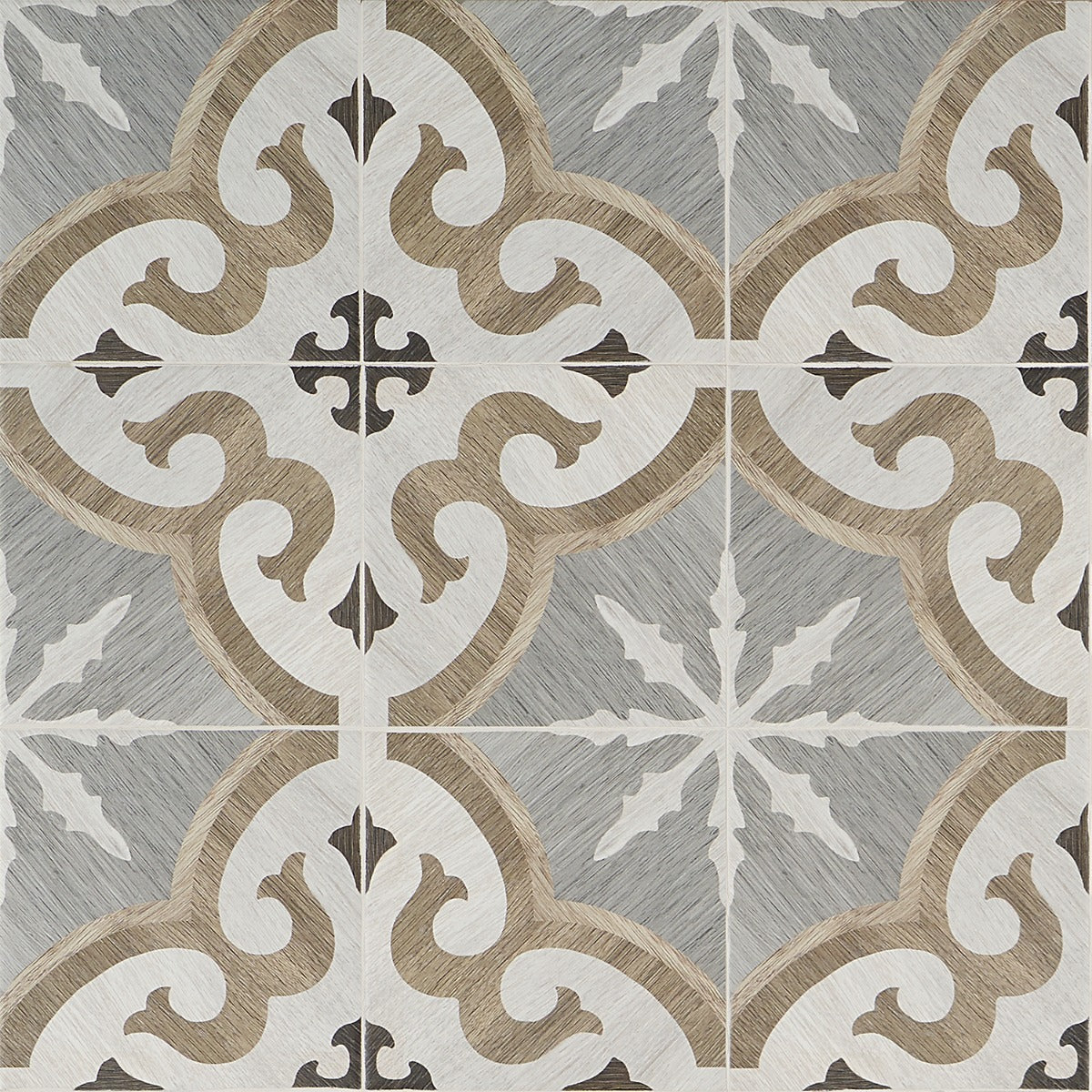 Delancey Briar Oak Multicolor 8x8 Matte Porcelain Tile - Lux Tile