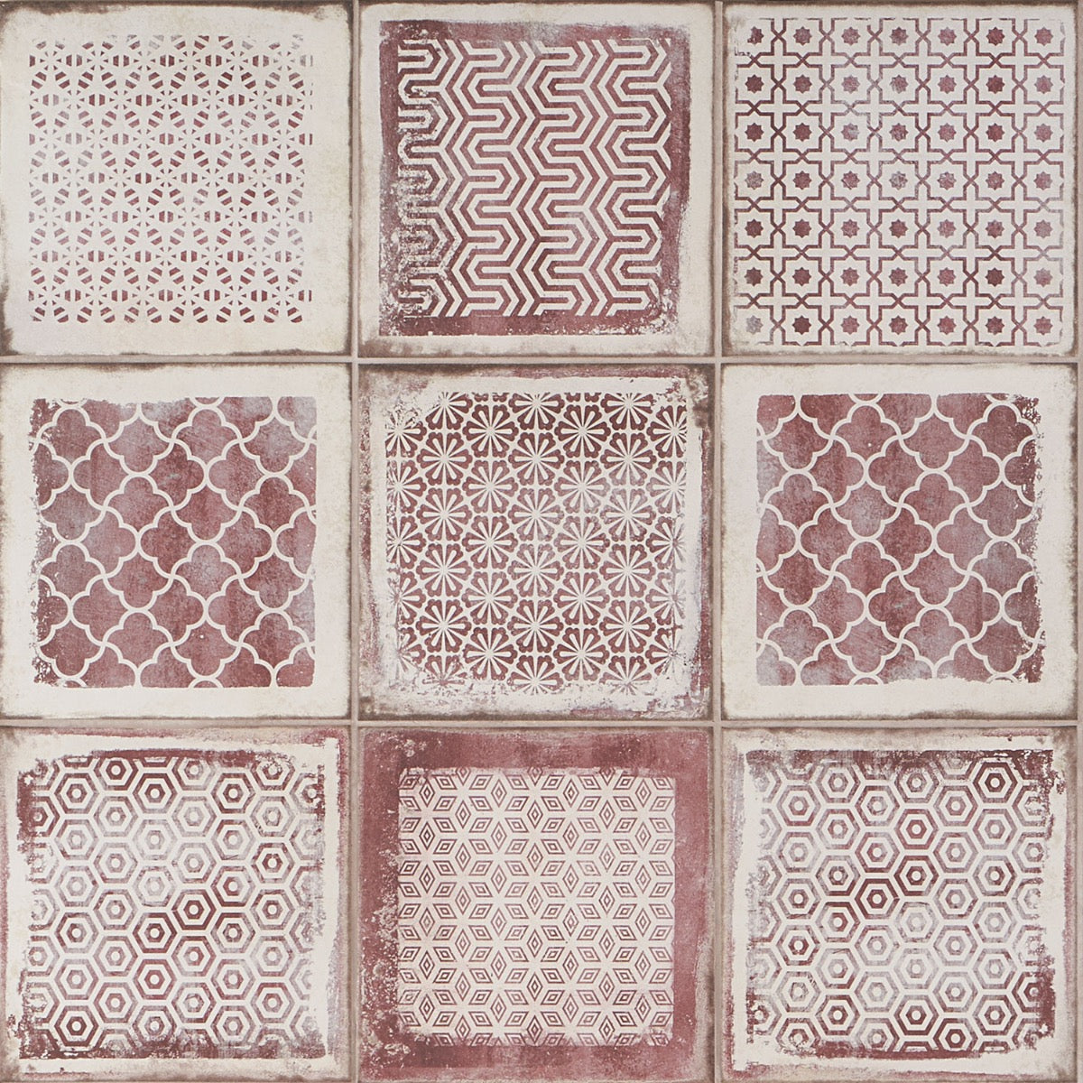 Los Lunas Deco Rose Pink 8x8 Matte Porcelain Tile - Lux Tile