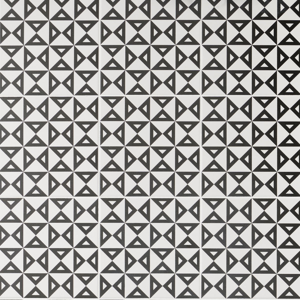 B2W Black & White 8x8 Matte Porcelain Tile - Lux Tile