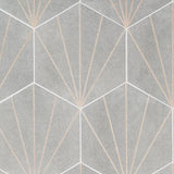 Lux Tile Pergola Beams Gray Hexagon Matte Porcelain Tile 12.5"