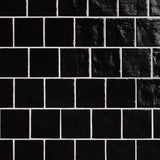 Montauk Jet Black 4x4 Mixed Finish Ceramic Wall Tile - Lux Tile