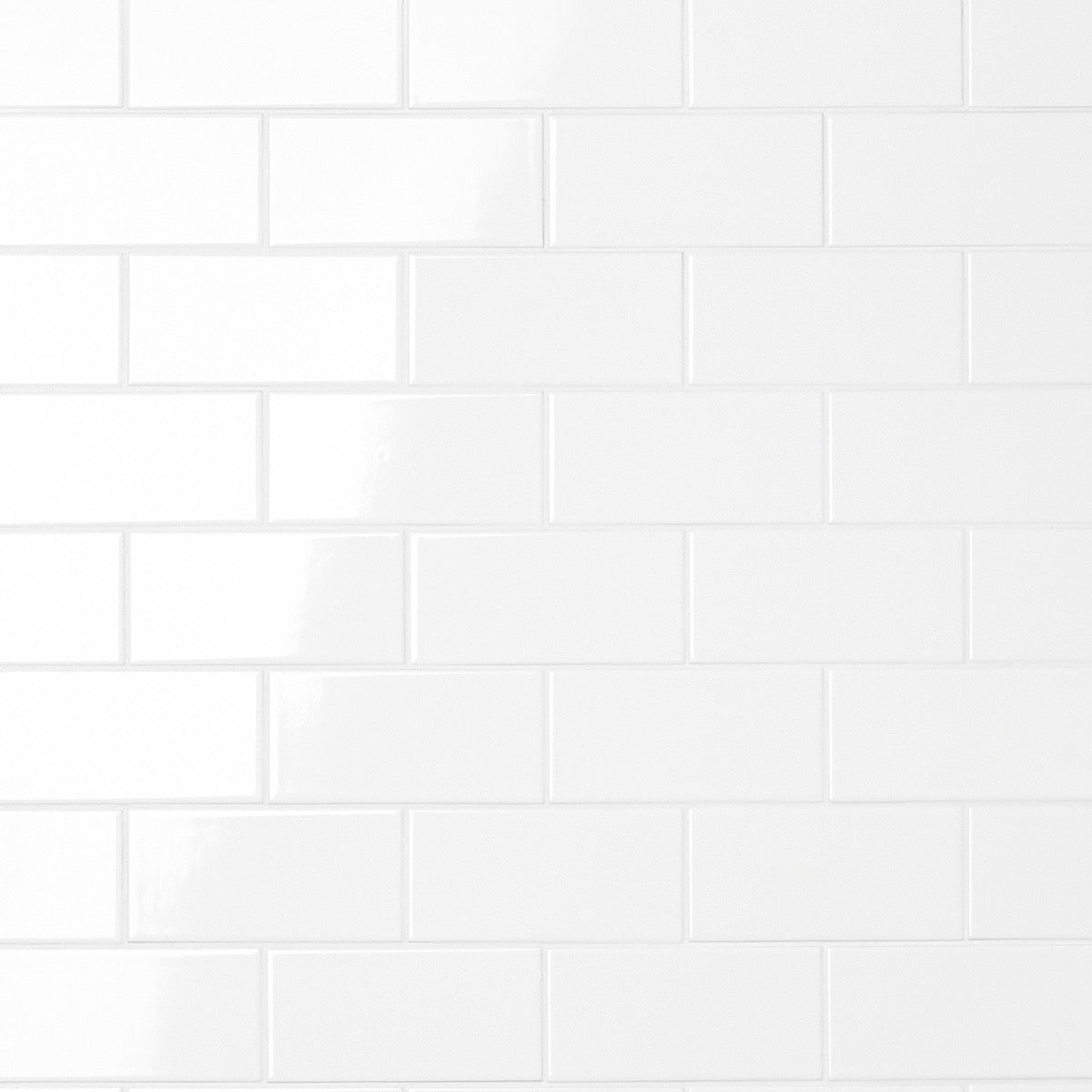 Basic White 3x6 Polished Ceramic Subway Tile for Bathroom and Kitchen Walls