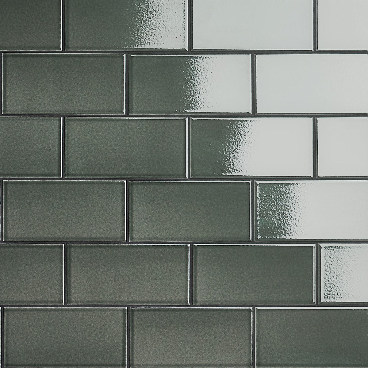 Seaside Ash Gray Crackled Glossy Ceramic Tile - 4x8