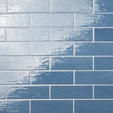 Kiln Blue 3x9 Polished Porcelain Subway Tile - Lux Tile