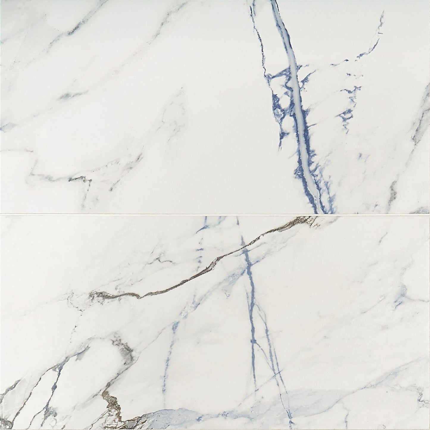 Calacatta Azur Matte Porcelain Tile 12x24 - Lux Tile