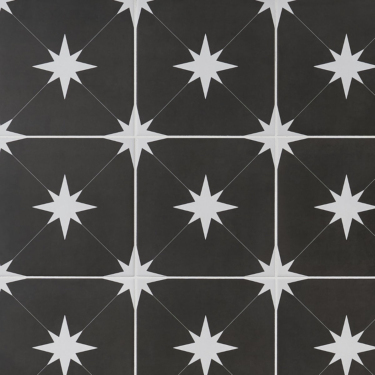 Tau Nero Black 9x9 Matte Porcelain Tile by Lux Tile