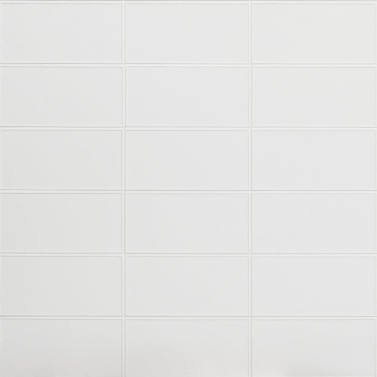 Stacy Garcia Maddox Frame White 4x8 Matte Ceramic Subway Tile