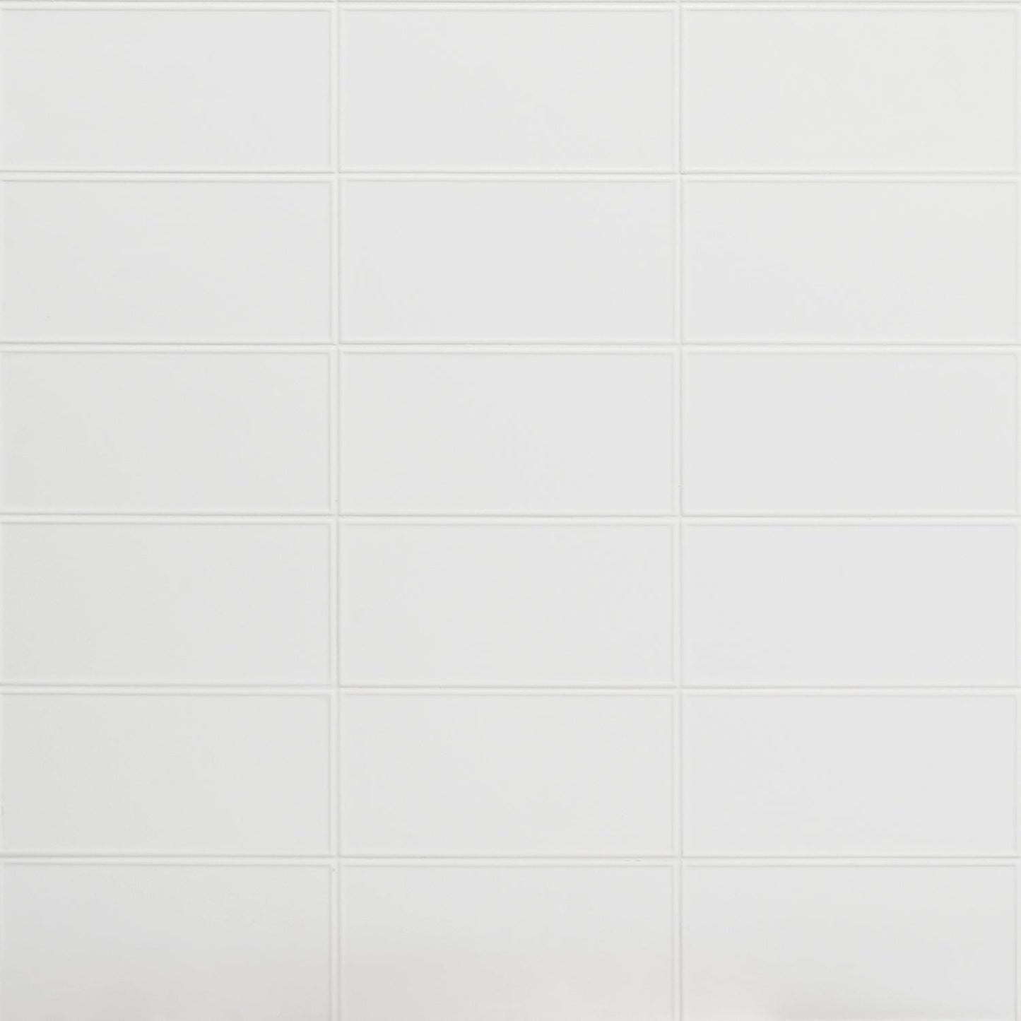 Stacy Garcia Maddox Frame White 4x8 Matte Ceramic Subway Tile