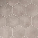 HexArt Gris Gray 8" Hexagon Matte Porcelain Tile - Lux Tile