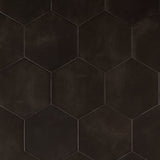 HexArt Nero Black 8" Hexagon Matte Porcelain Tile by Lux Tile