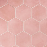 HexArt Rose Pink 8" Hexagon Matte Porcelain Tile - Lux Tile