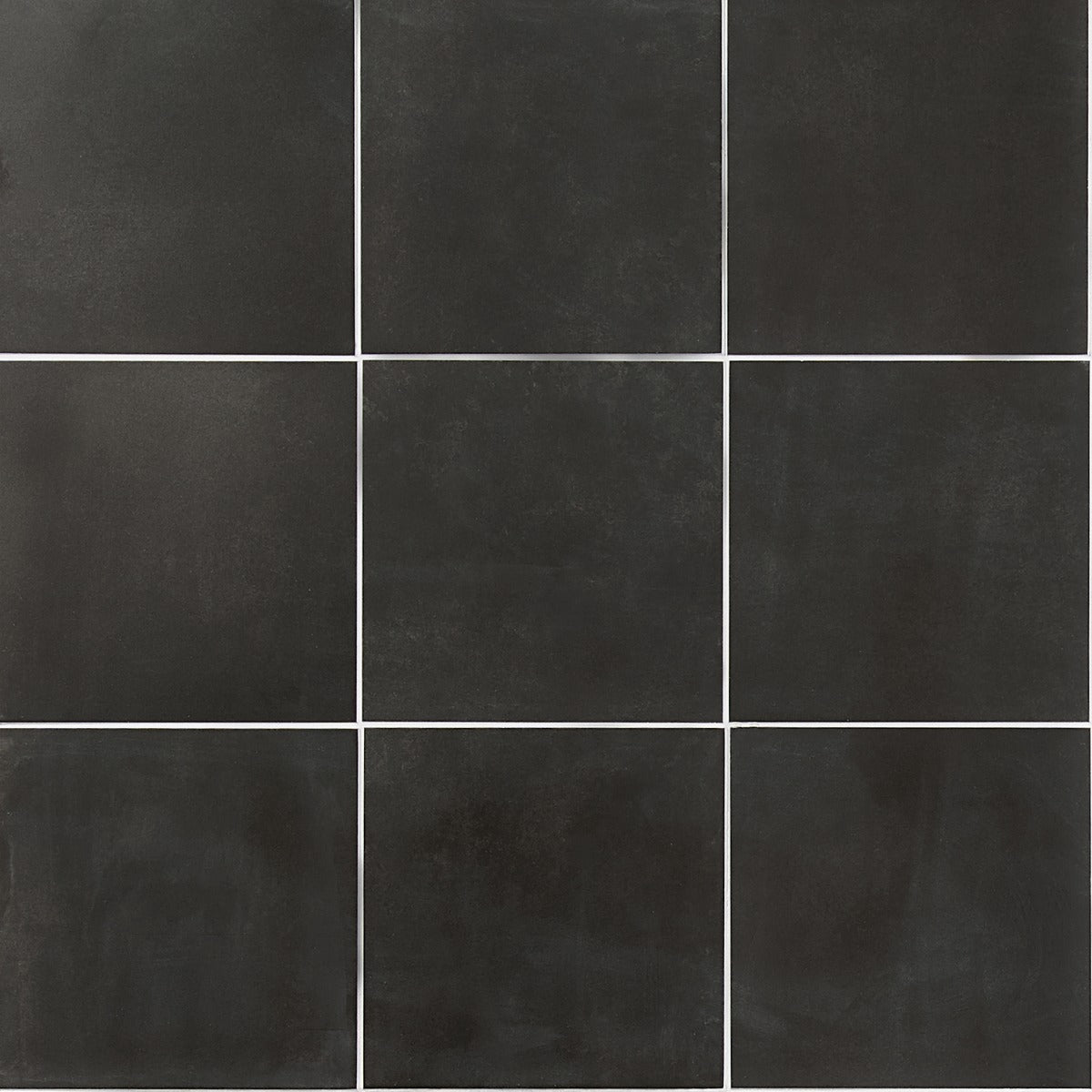Elizabeth Sutton Charcoal Black Matte Porcelain Tile 8x8