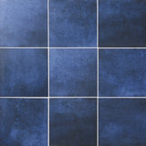 Art Geo Blue 8x8 Matte Porcelain Tile by Elizabeth Sutton