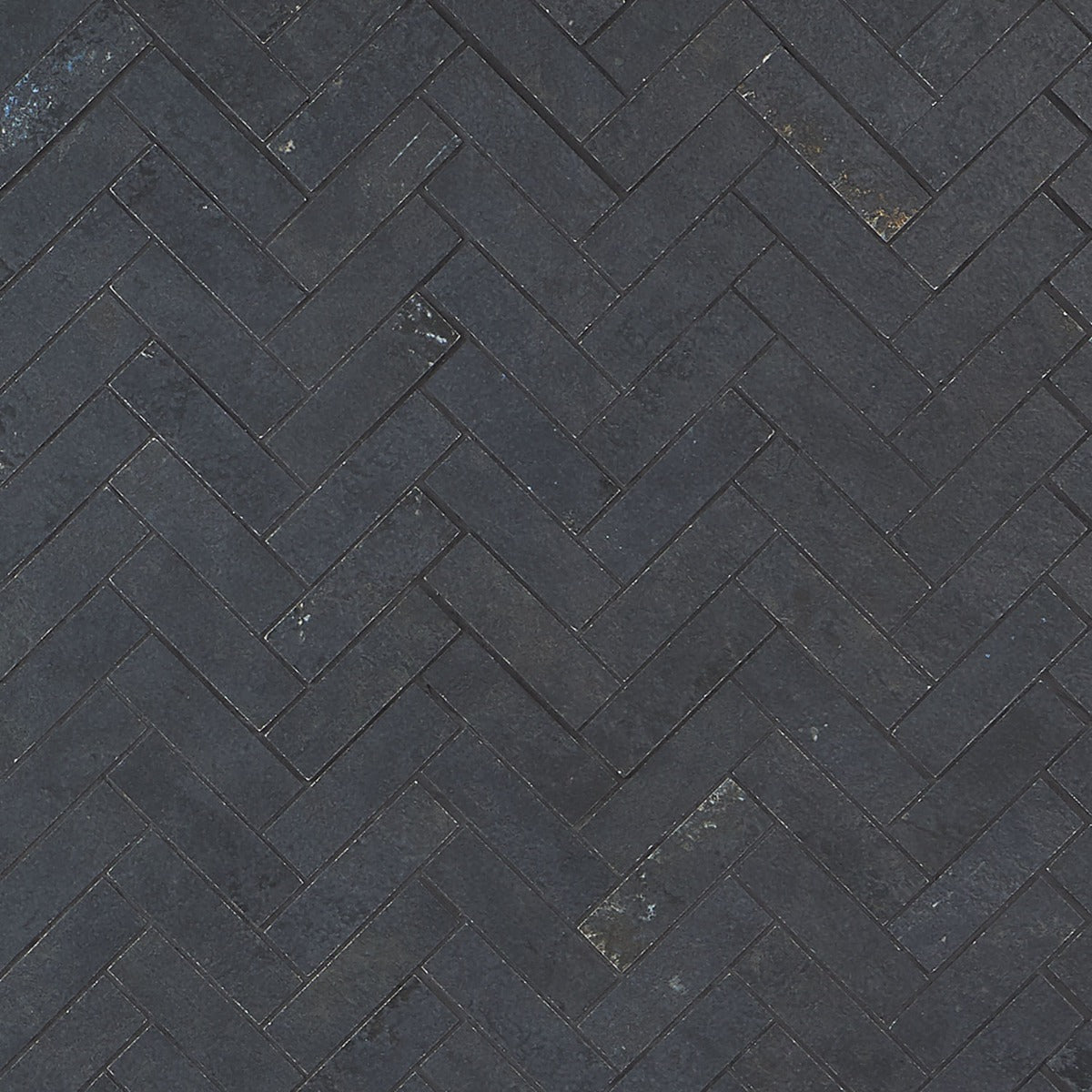 Lux Tile Portrait Black Herringbone Matte Porcelain Mosaic Tile
