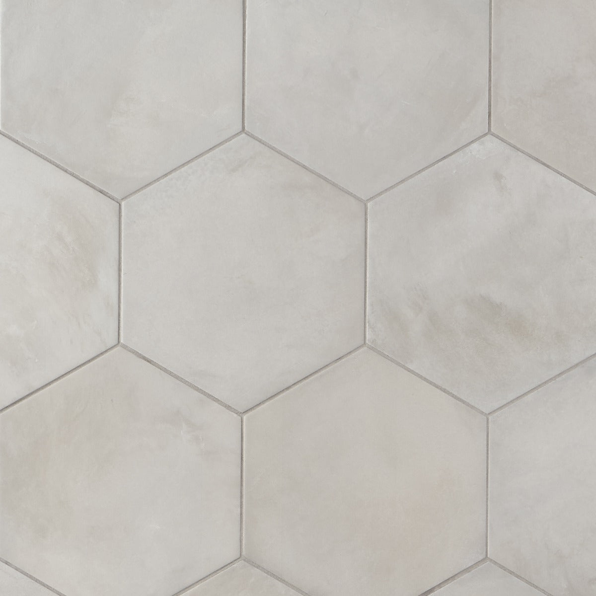 Ava Sabbia Gray 8" Hexagon Matte Porcelain Tile - Lux Tile