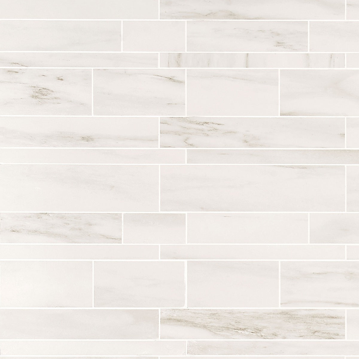 DreamStone Dolomite Snow Railroad Matte Porcelain Mosaic Tile