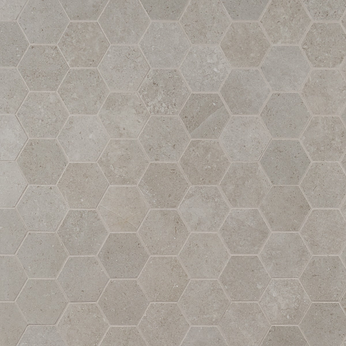 New Rock Fumo Light Gray 3" Hexagon Matte Porcelain Mosaic Tile
